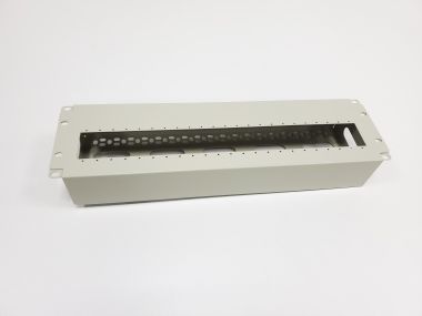 Кронштейн кріплення DIN-рейки 19" 3U для 23 дін пристроїв  (сірий)