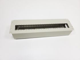 Кронштейн кріплення DIN-рейки 19" 3U для 23 дін пристроїв  (сірий)
