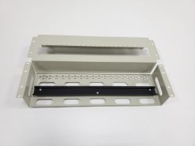 Кронштейн кріплення DIN-рейки 19" 3U для 23 дін пристроїв  (сірий)